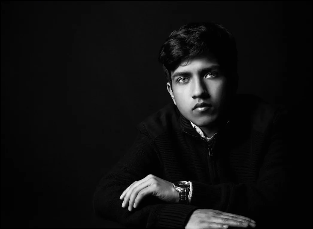 Detail Man Portrait Serious Expression Black And White Number 20