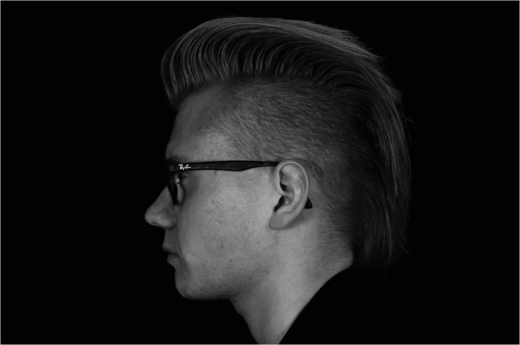 Detail Man Portrait Side Profile Dramatic Studio Lighting Number 15