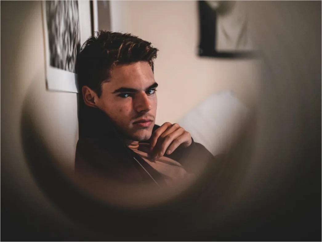 Man Portrait Thoughtful Expression Window Light E747