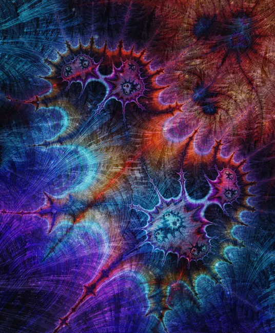 Detail Mandelbrot Fraktal Abstrakt Hintergrund Bunt Number 2