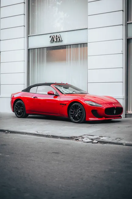 Detail Maserati Luxury Sedan Parked City Street Night Number 7