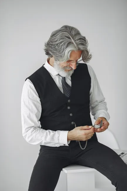 Detail Mature Man Portrait Distinguished Professional Look Number 19