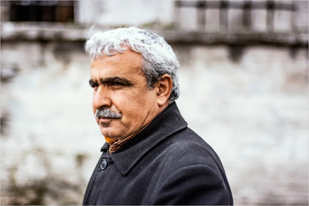 Detail Mature Man Portrait Distinguished Silver Hair Close Up Number 8