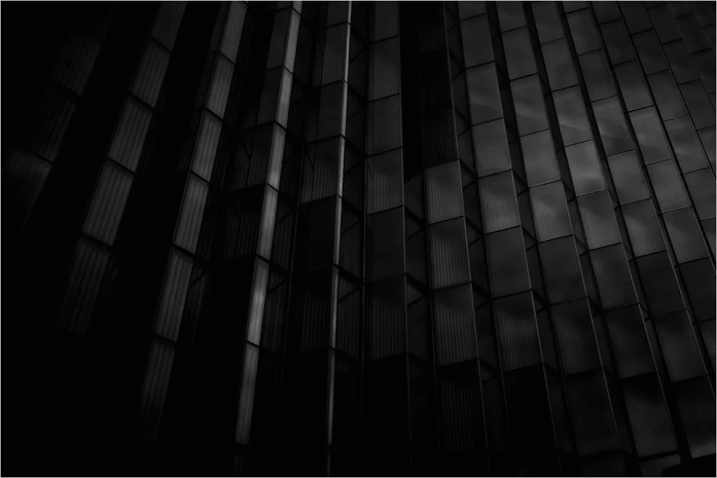 Monochrom Geometrisch Abstrakt Hintergrund Schwarz 06be