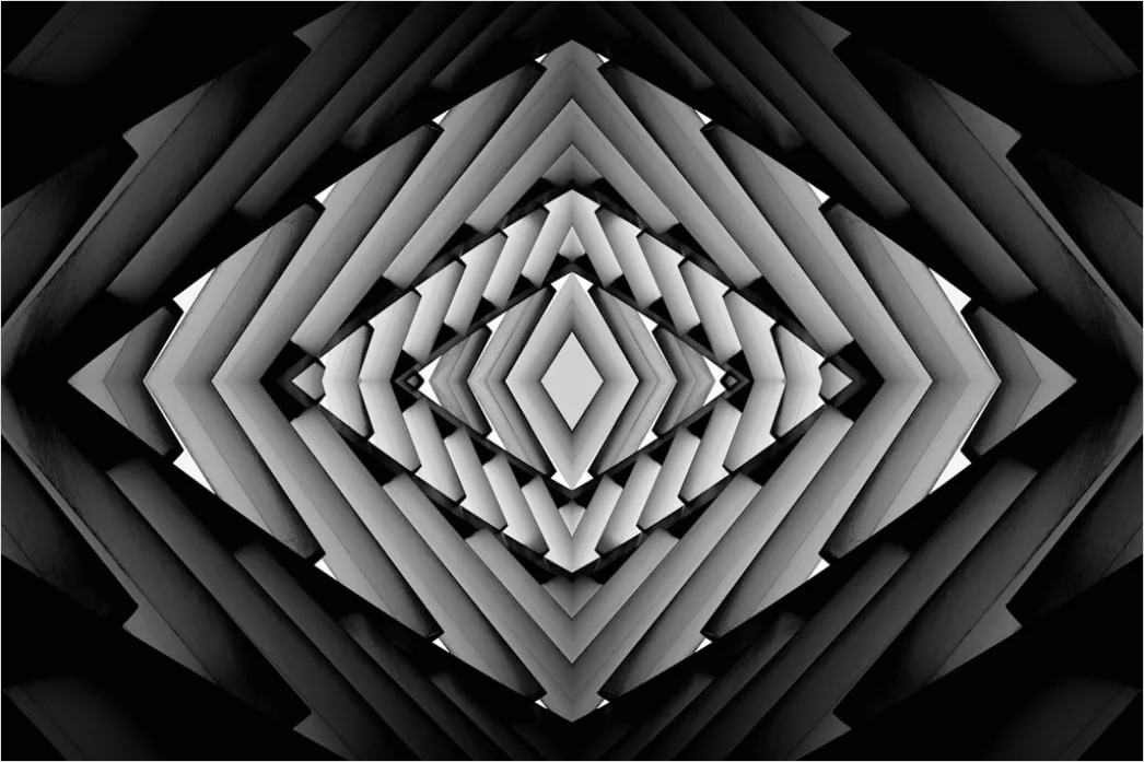 Detail Monochrom Geometrisch Abstrakt Hintergrund Schwarz Number 19