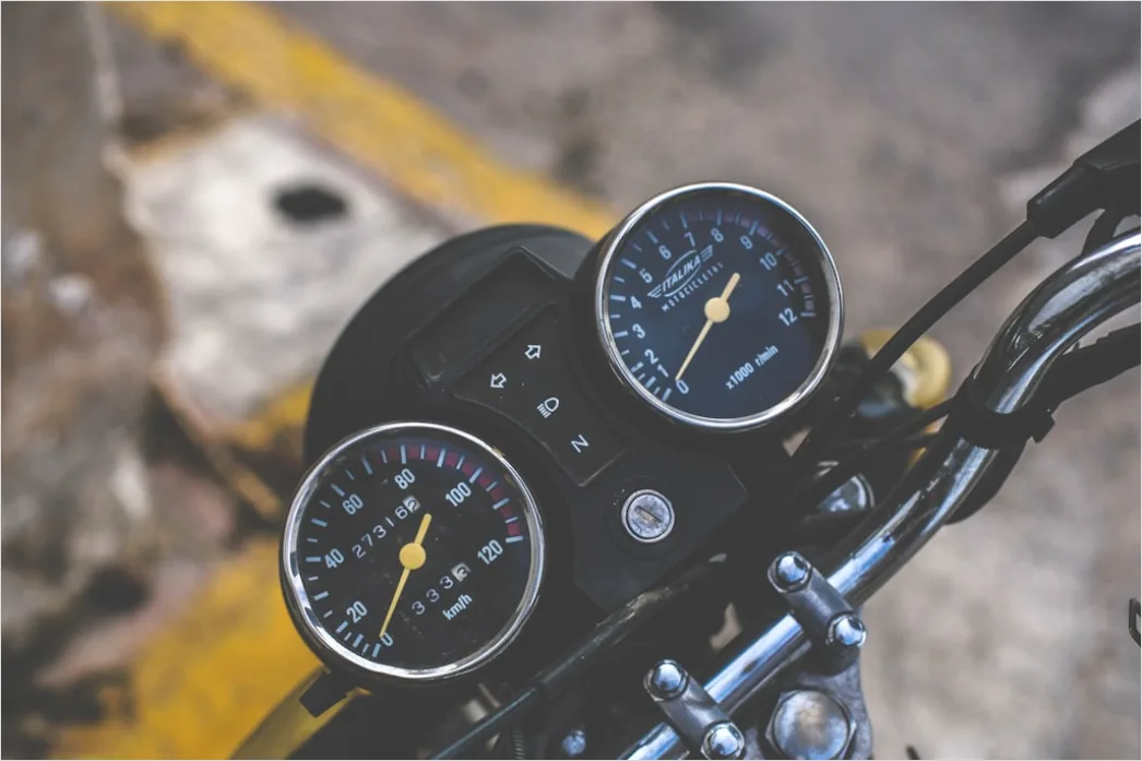 Detail Motorcycle Speedometer Dashboard Close Up Number 12