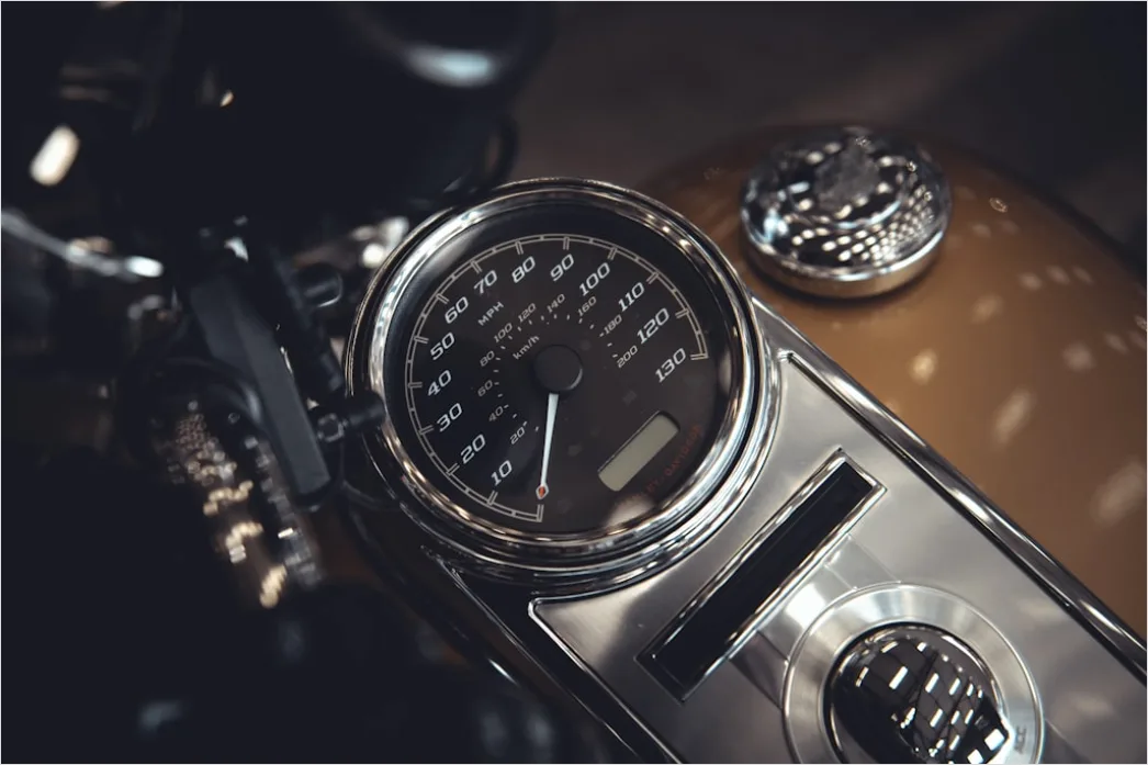 Detail Motorcycle Speedometer Dashboard Close Up Number 14
