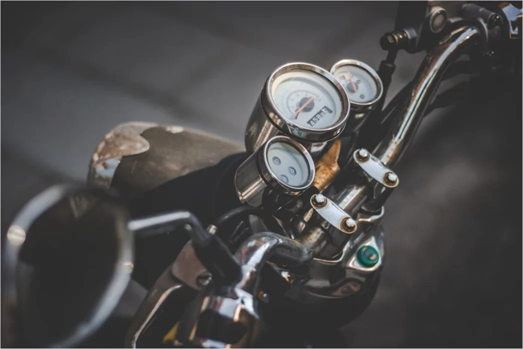 Detail Motorcycle Speedometer Dashboard Close Up Number 15