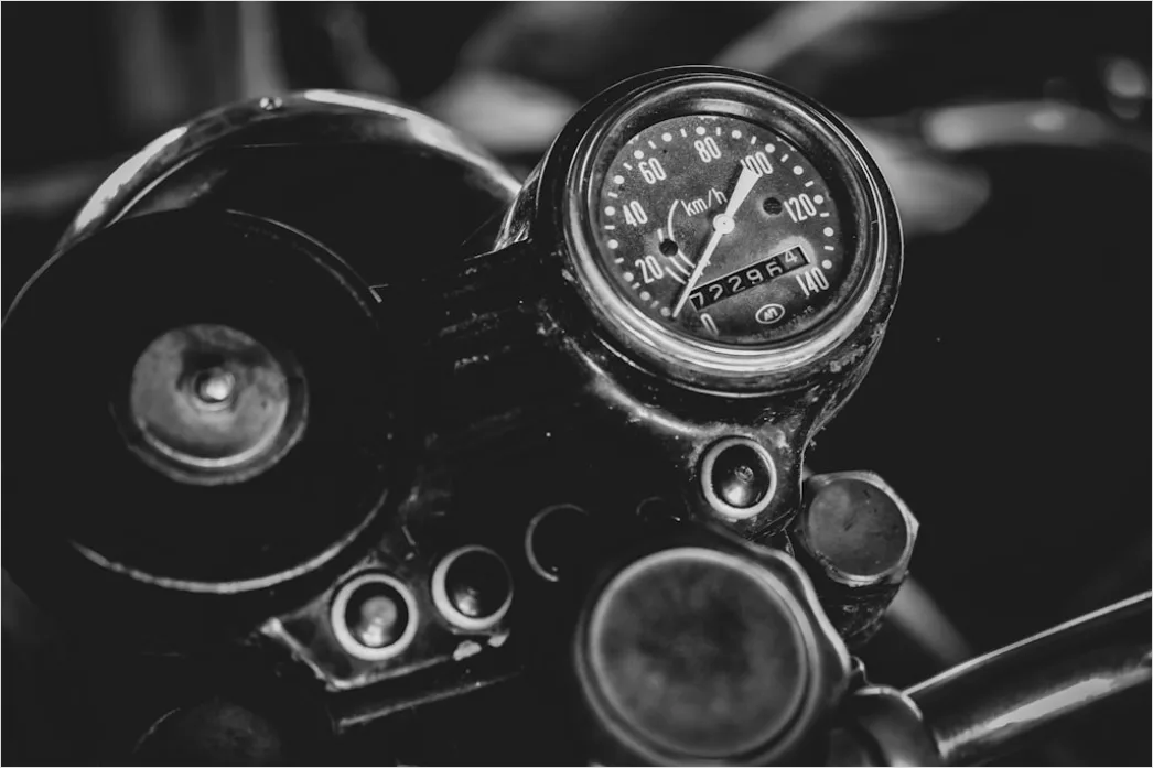 Detail Motorcycle Speedometer Dashboard Close Up Number 4