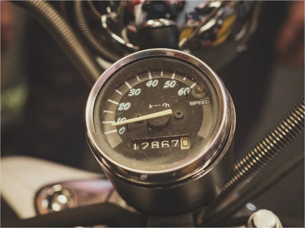 Detail Motorcycle Speedometer Dashboard Close Up Number 5