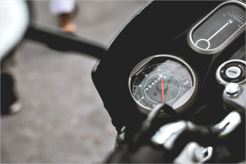 Detail Motorcycle Speedometer Dashboard Close Up Number 7