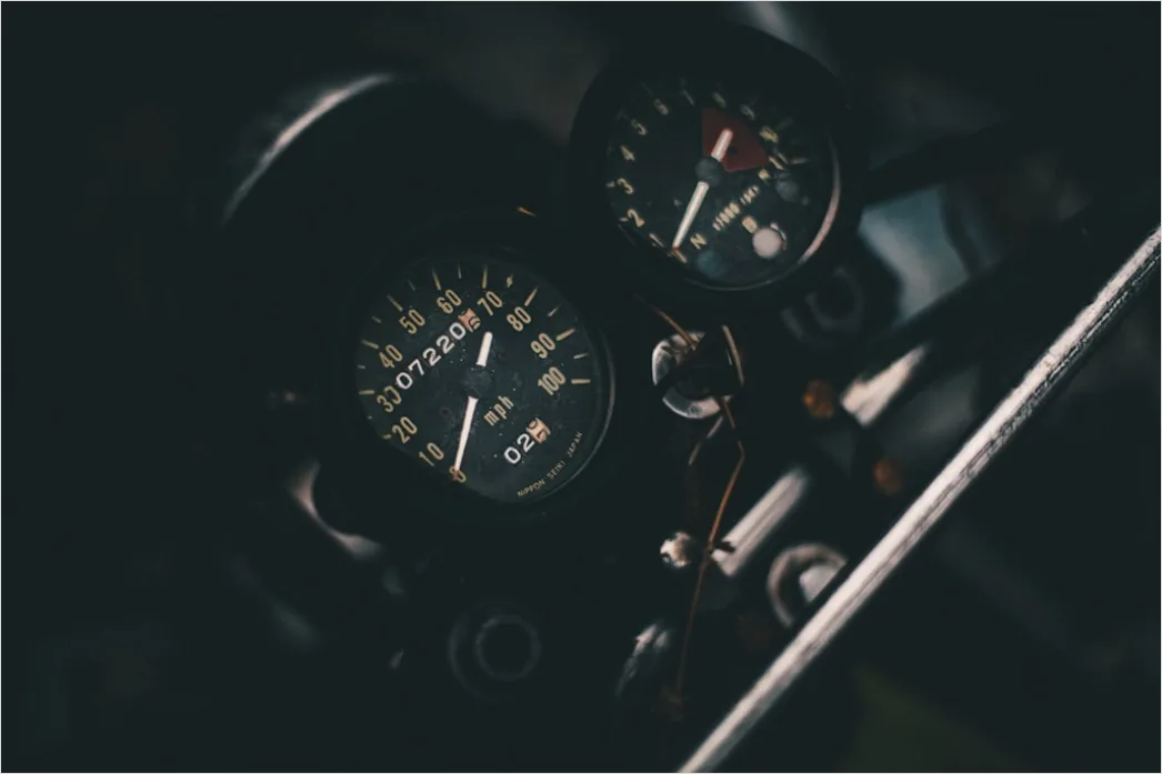 Detail Motorcycle Speedometer Dashboard Close Up Number 10