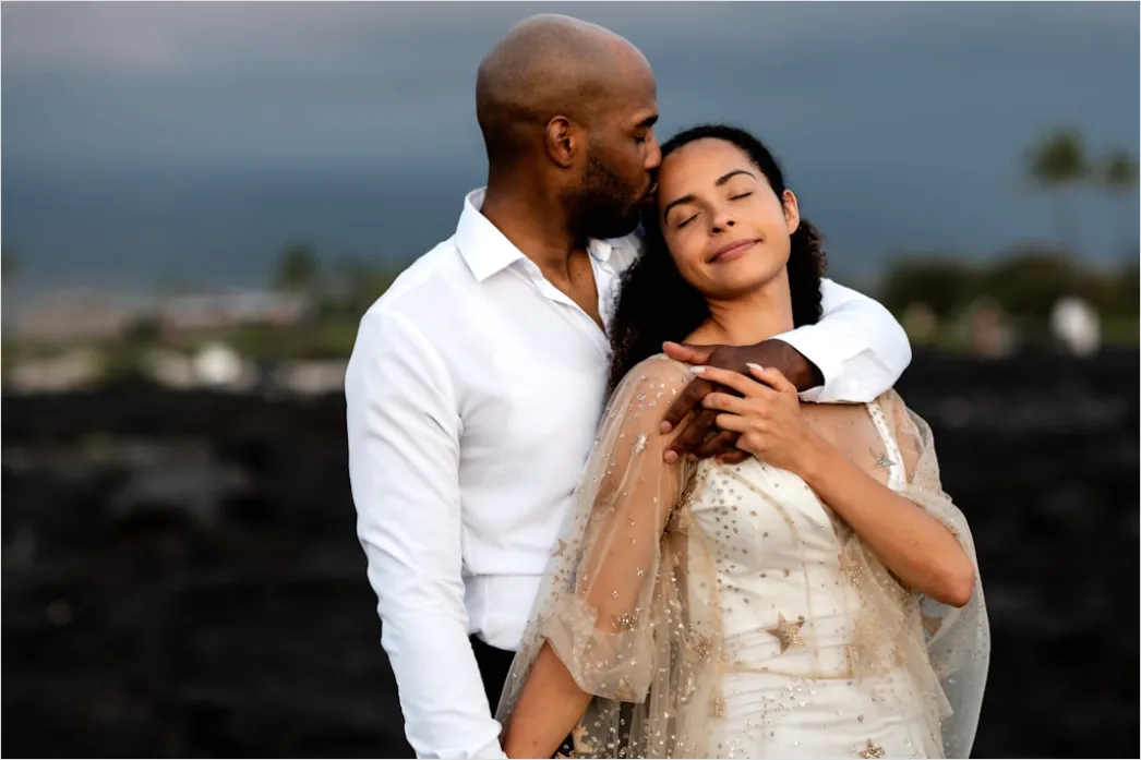 Detail Multiracial Couple Portrait Happy Smiling Outdoor Number 2