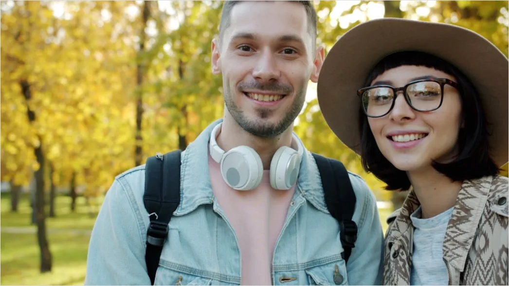 Detail Multiracial Couple Portrait Happy Smiling Outdoor Number 15