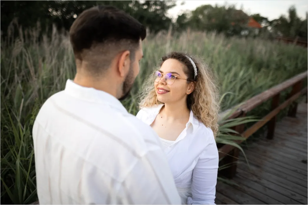 Detail Multiracial Couple Portrait Happy Smiling Outdoor Number 16