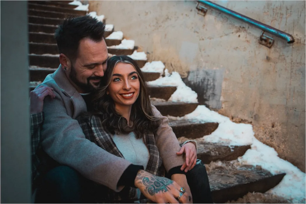 Detail Multiracial Couple Portrait Happy Smiling Outdoor Number 18