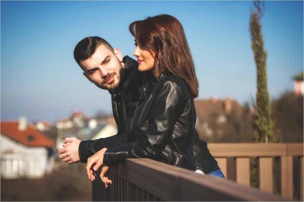 Detail Multiracial Couple Portrait Happy Smiling Outdoor Number 19