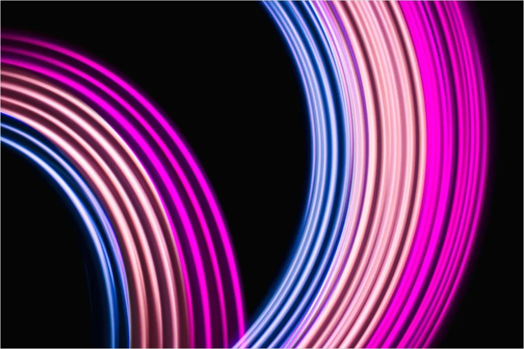 Detail Neon Abstrakt Hintergrund Leuchtende Linien Dunkel Number 13