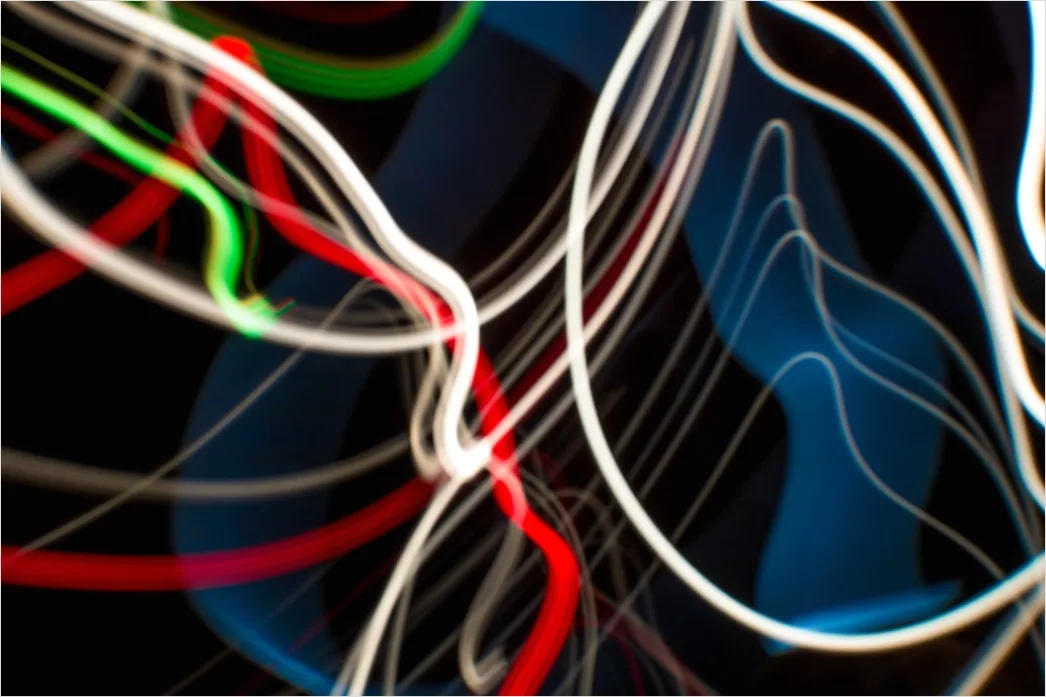 Detail Neon Abstrakt Hintergrund Leuchtende Linien Dunkel Number 18