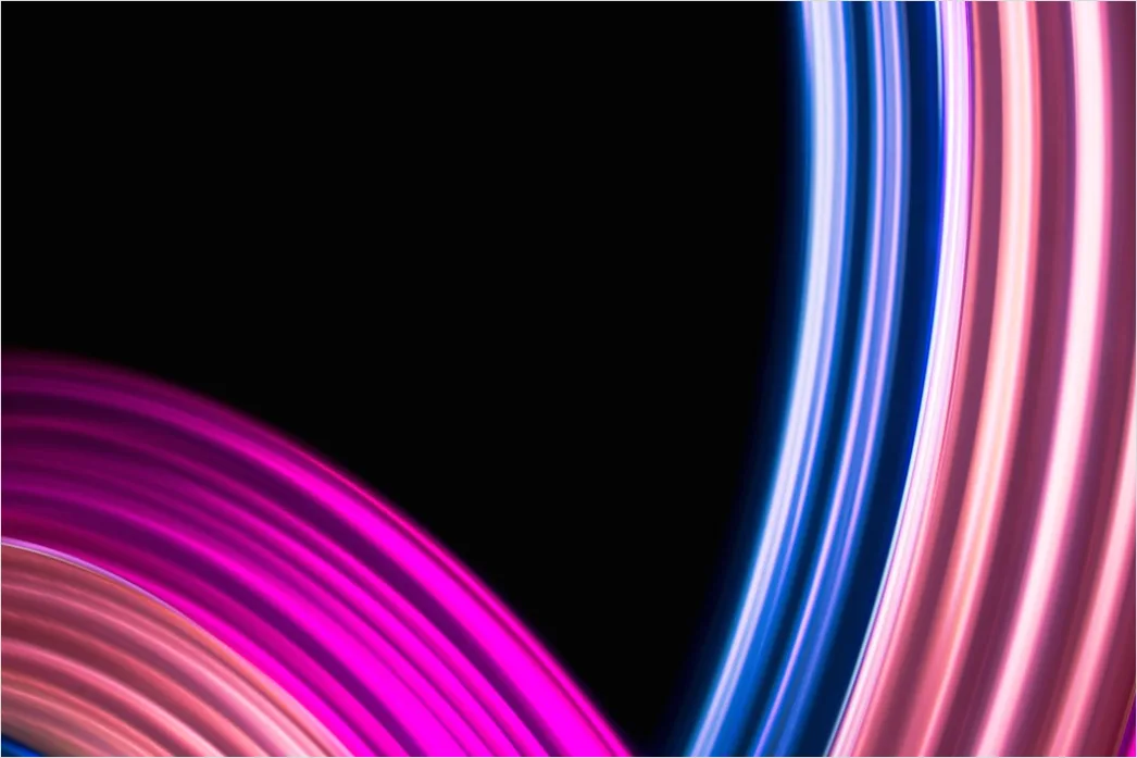 Detail Neon Abstrakt Hintergrund Leuchtende Linien Dunkel Number 9