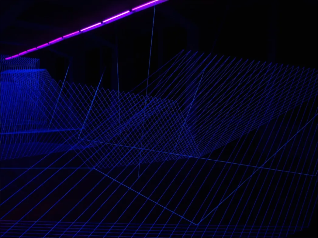 Detail Neon Abstrakt Hintergrund Leuchtende Linien Dunkel Number 10