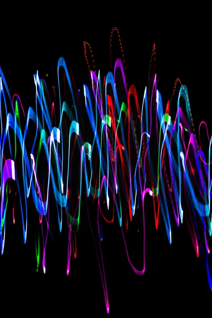 Detail Neon Explosion Abstrakt Farben Hintergrund Dunkel Number 12