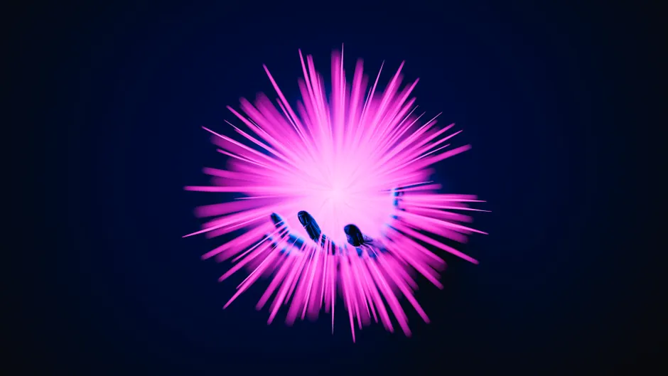 Detail Neon Explosion Abstrakt Farben Hintergrund Dunkel Number 17