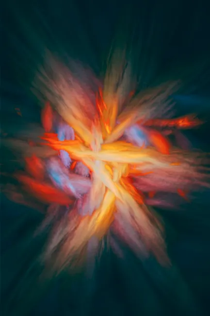 Detail Neon Explosion Abstrakt Farben Hintergrund Dunkel Number 19
