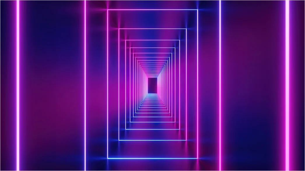Neon Linien Abstrakt Hintergrund Futuristisch Dunkel 9130