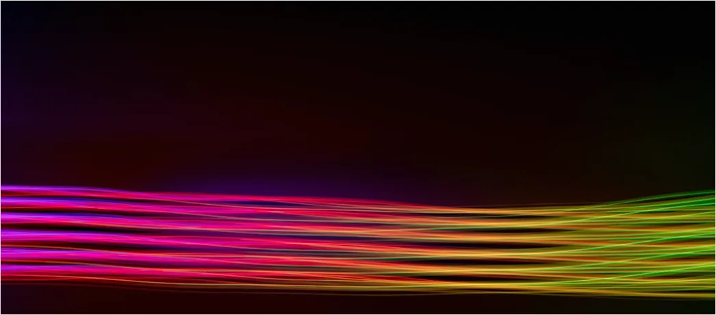 Detail Neon Wave Abstrakt Leuchtend Hintergrund Schwarz Number 11