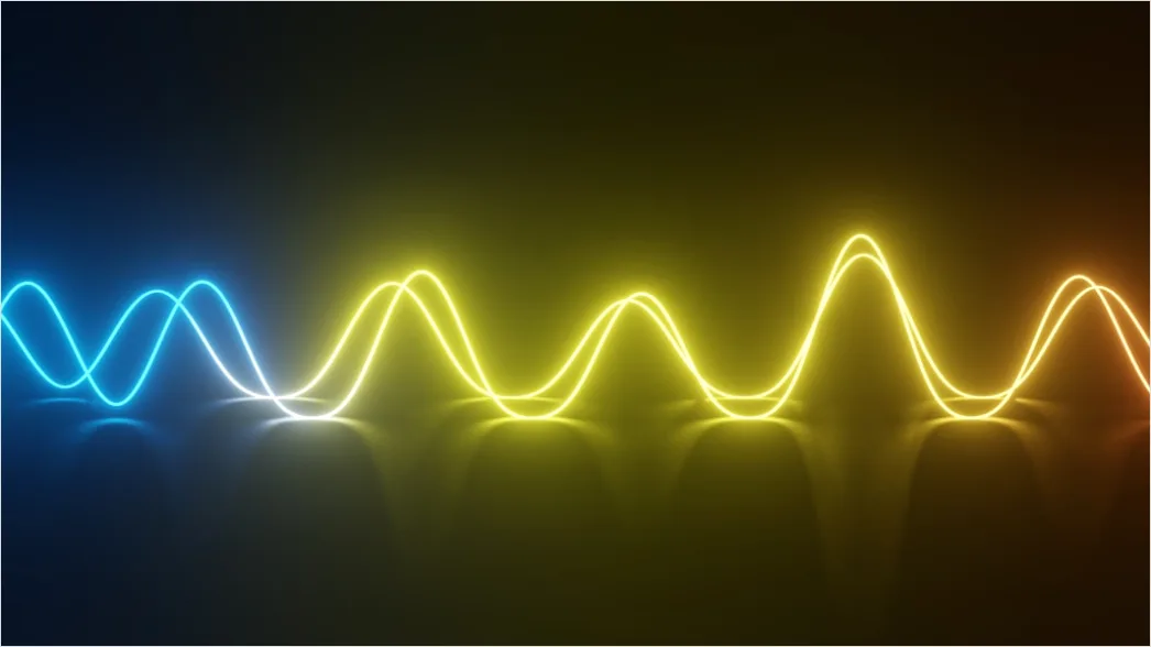 Detail Neon Wave Abstrakt Leuchtend Hintergrund Schwarz Number 14