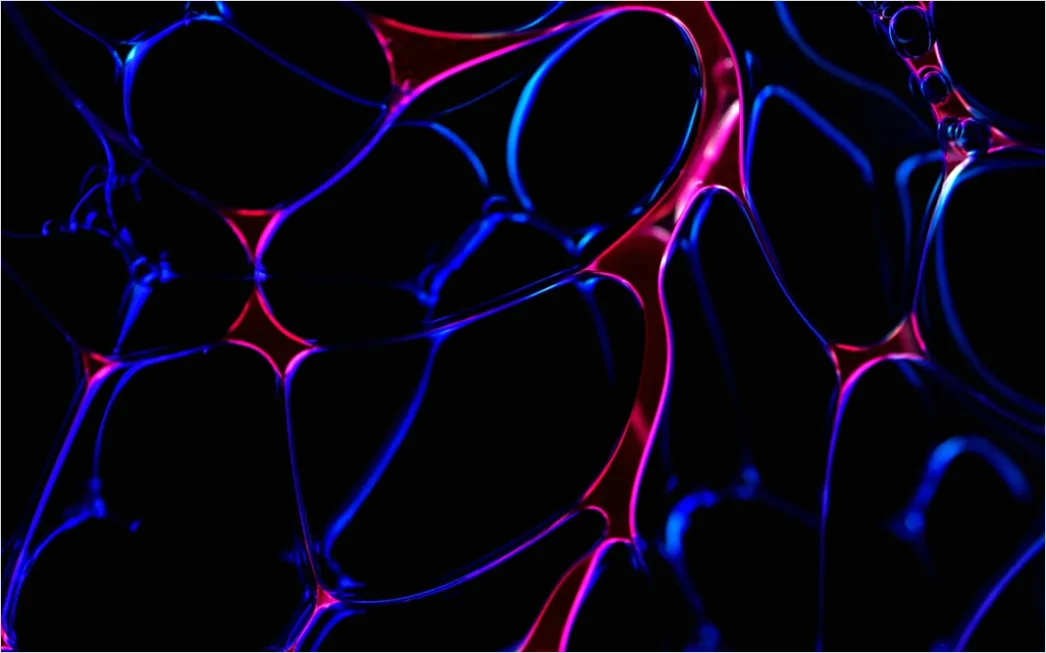 Detail Neon Wave Abstrakt Leuchtend Hintergrund Schwarz Number 4