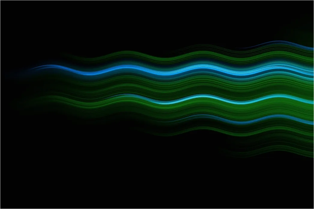 Detail Neon Wave Abstrakt Leuchtend Hintergrund Schwarz Number 9