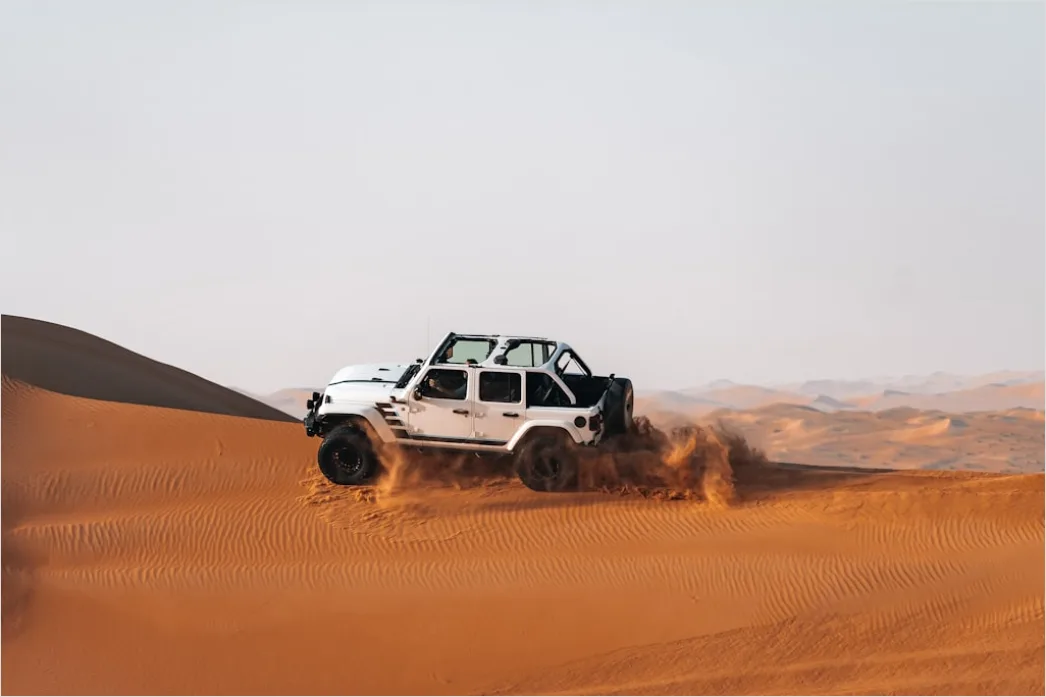 Detail Off Road Vehicle Dust Cloud Action Shot Number 13