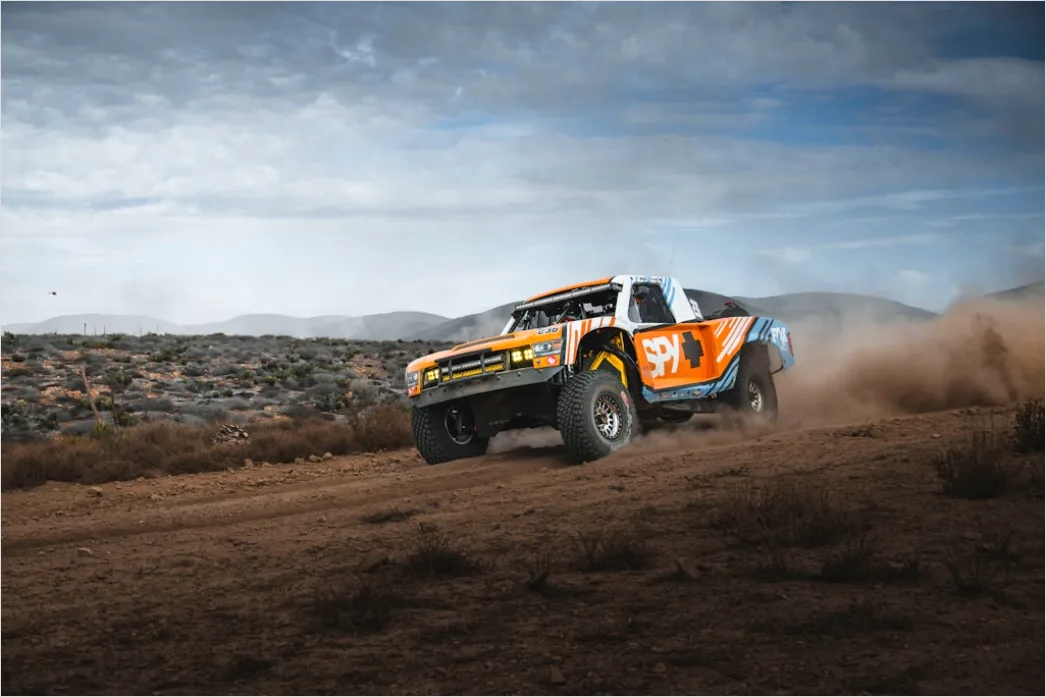 Detail Off Road Vehicle Dust Cloud Action Shot Number 7