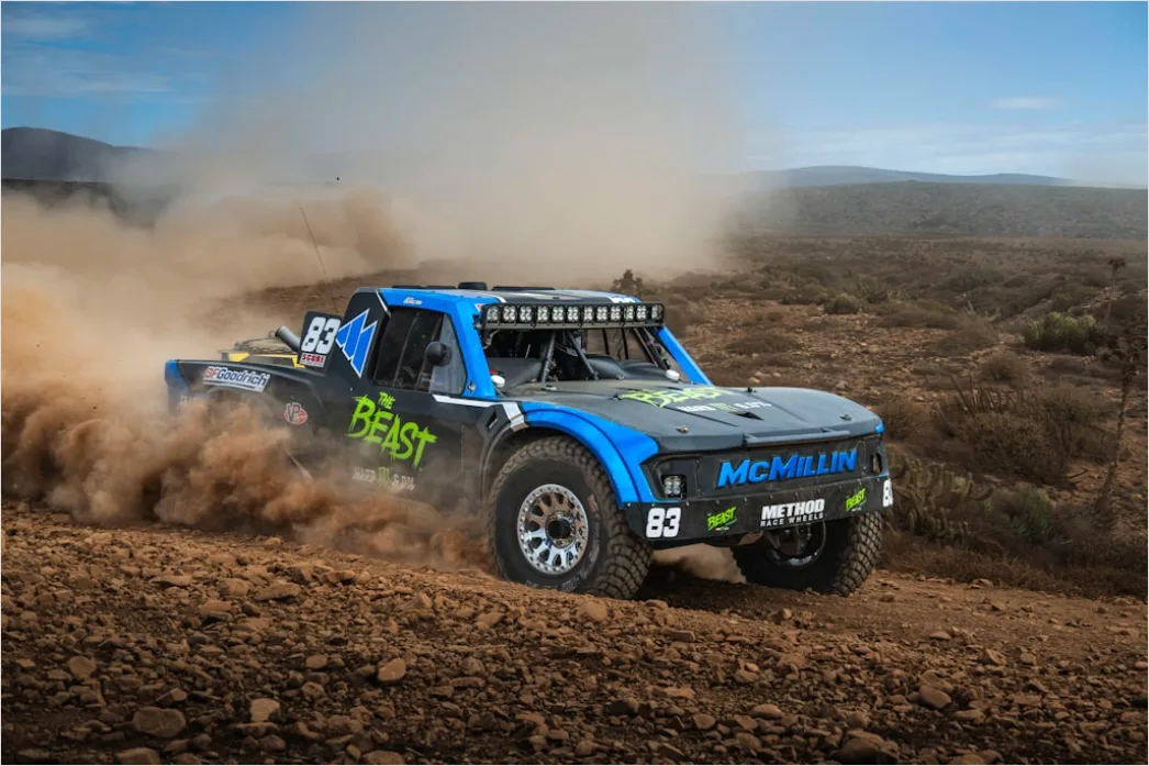 Detail Off Road Vehicle Dust Cloud Action Shot Number 8