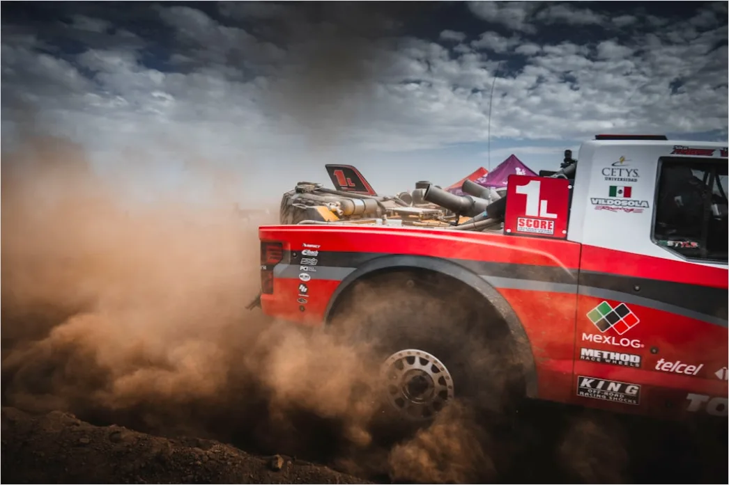 Detail Off Road Vehicle Dust Cloud Action Shot Number 10