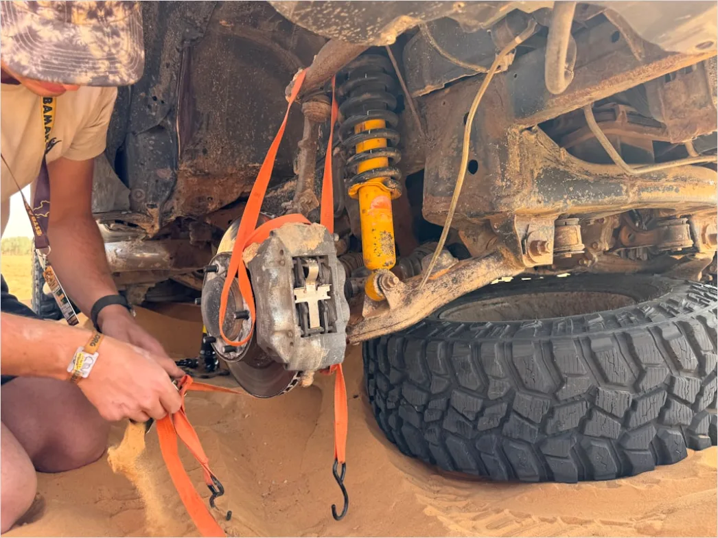 Detail Off Road Vehicle Winch Recovery Operation Number 10