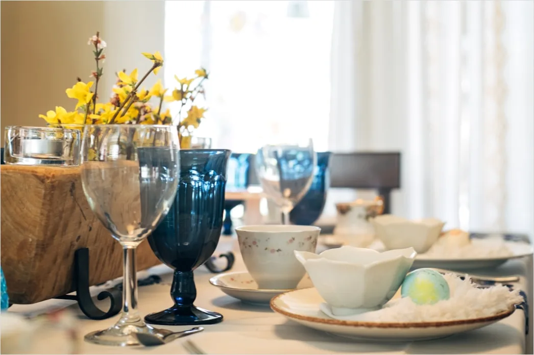 Detail Osterbrunch Tisch Gedeckt Elegant Frühling Number 2