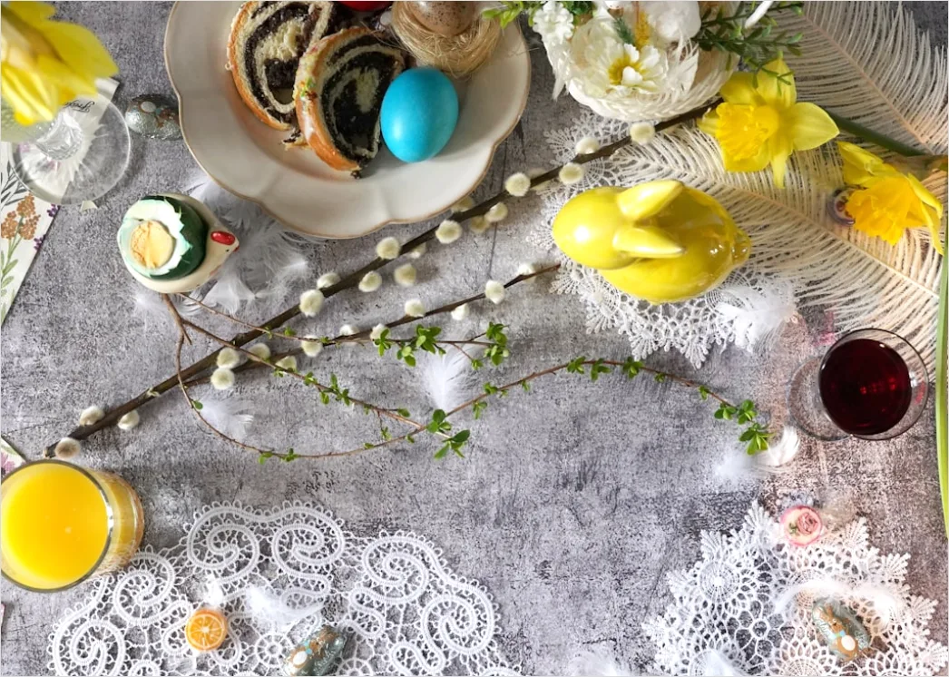 Detail Osterbrunch Tisch Gedeckt Elegant Frühling Number 8