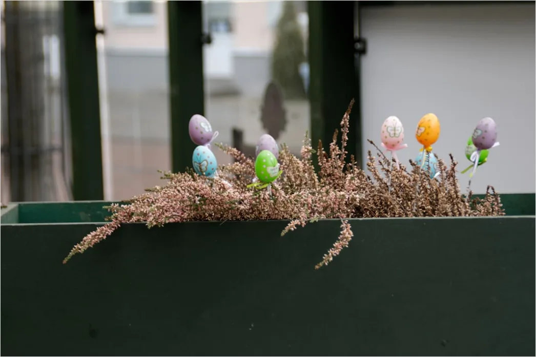 Osterdekoration Fenster Fruehling Pastell Eccd