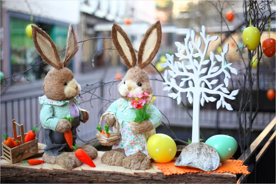 Detail Osterdekoration Fenster Frühling Pastell Number 11