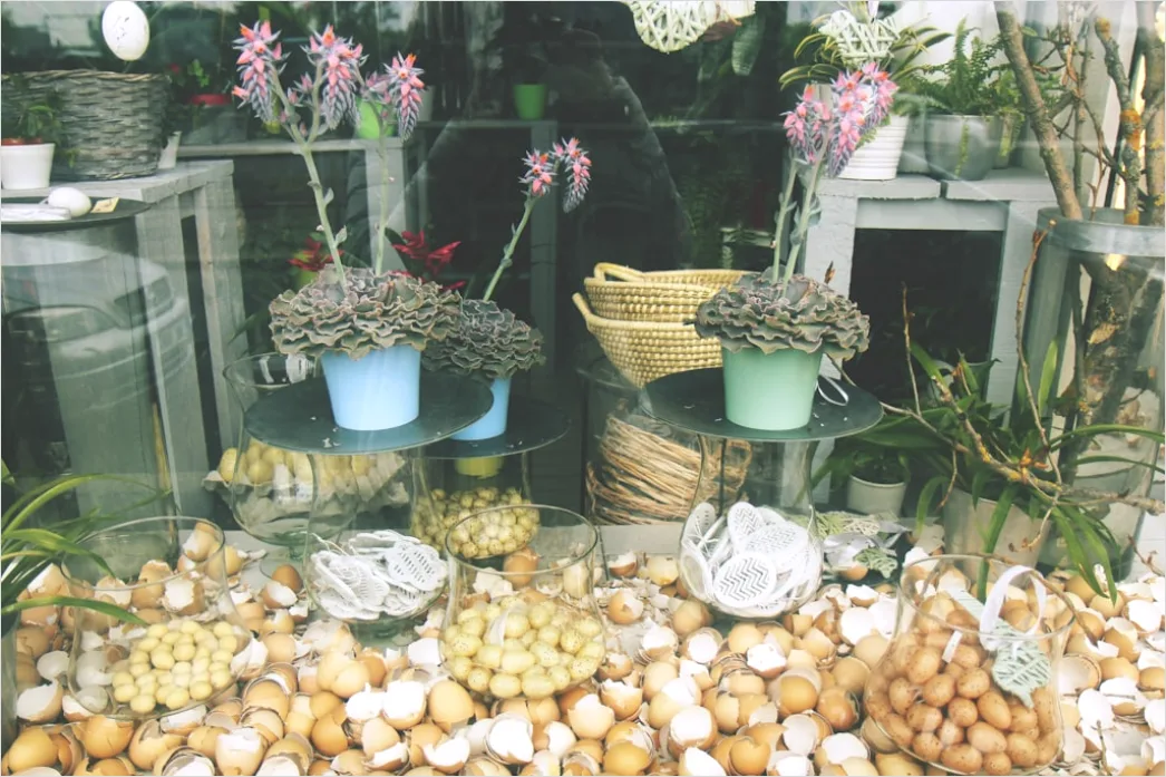 Detail Osterdekoration Fenster Frühling Pastell Number 17