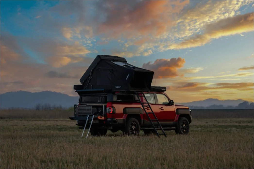 Detail Overlanding Setup Rooftop Tent Camping Truck Number 12