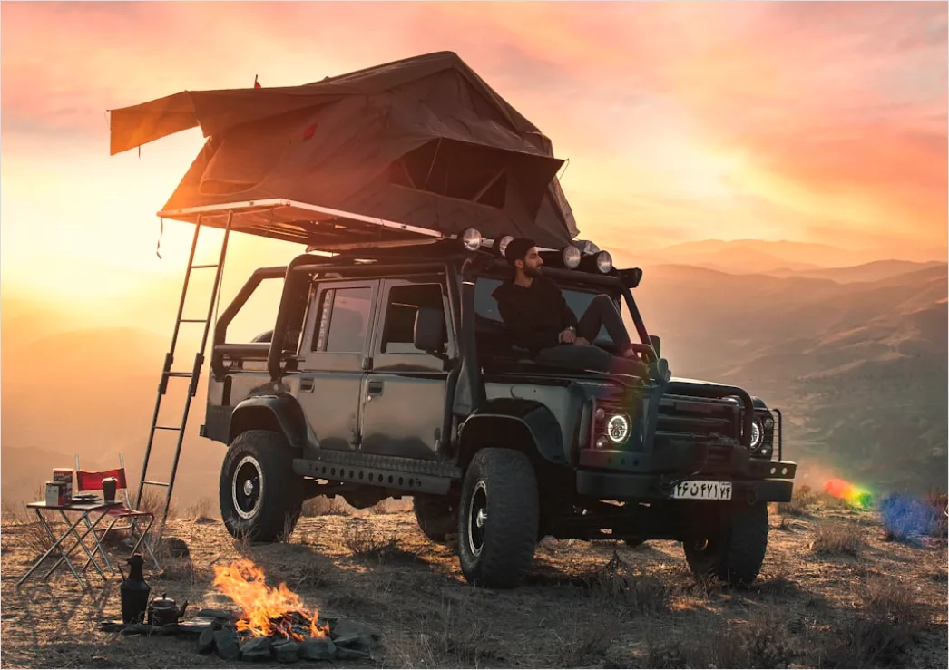 Detail Overlanding Setup Rooftop Tent Camping Truck Number 17