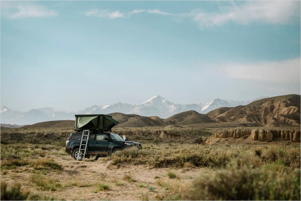 Detail Overlanding Setup Rooftop Tent Camping Truck Number 6