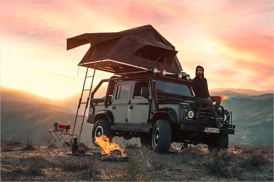 Detail Overlanding Setup Rooftop Tent Camping Truck Number 10