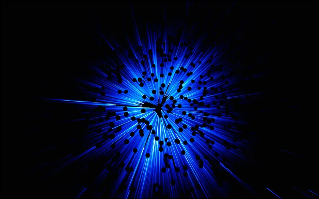 Detail Partikel Abstrakt Hintergrund Blau Leuchten Number 15