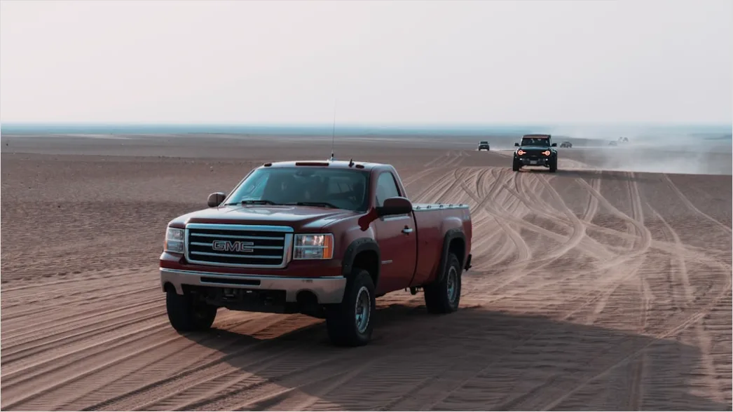 Detail Pickup Truck Off Road Desert Dunes Driving Number 18