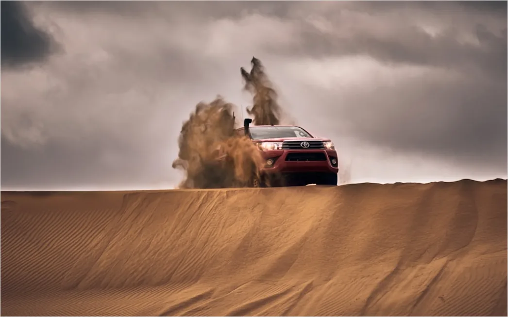 Detail Pickup Truck Off Road Desert Dunes Driving Number 7